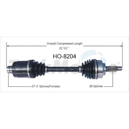 Surtrack Axle Cv Axle Shaft, Ho-8204 HO-8204